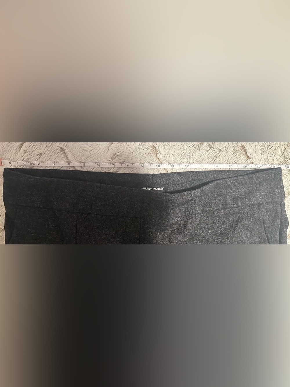 Hilary Radley Narrow Leg Stretch Slim Ponte Pants- Heather Charcoal - Picture 3 of 12